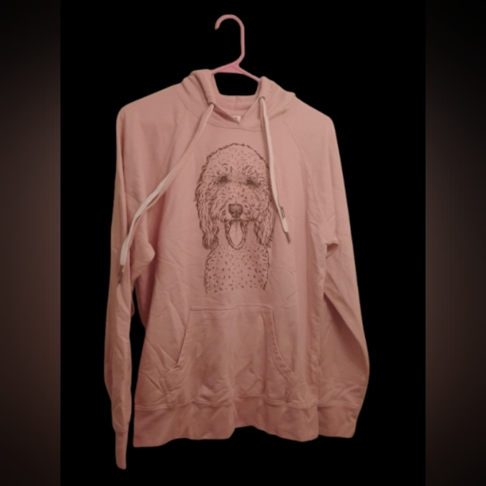 Dog Print Shirt Graphic Pink Top - Picture 3 of 9